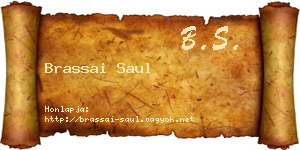 Brassai Saul névjegykártya
